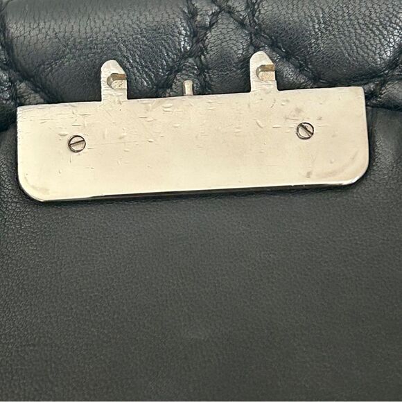 Authentic Christian Dior Black Cannage Quilted Lambskin Leather New Lock Bag - Picture 12 of 13